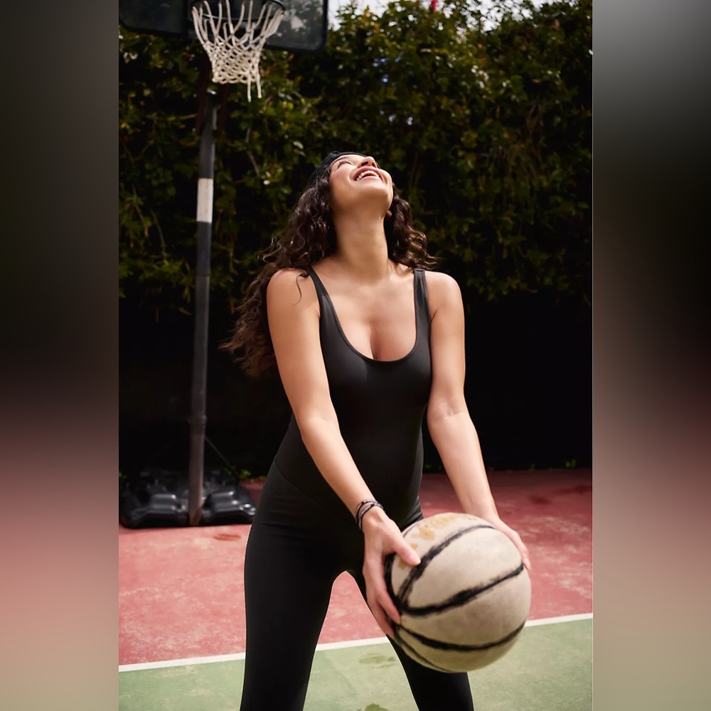 Free People FP Movement x Hatch Good Karma Maternity Onesie Obsidian $128 - Picture 6 of 13